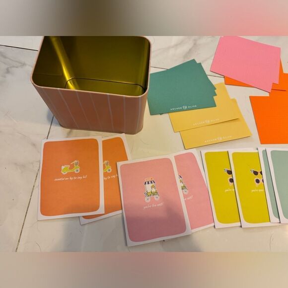 Archer and Olive Colorful Card Set with Tin Box - Picture 8 of 8